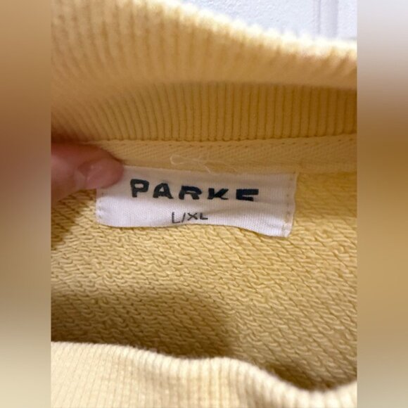 Parke Large/XL Yellow Heritage Varisty Mockneck Sweatshirt. 💛⚡️ - Picture 3 of 4